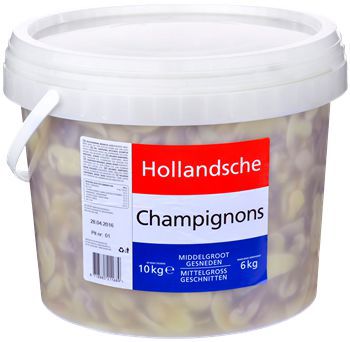 Hollandse champignons gesneden 10 ltr