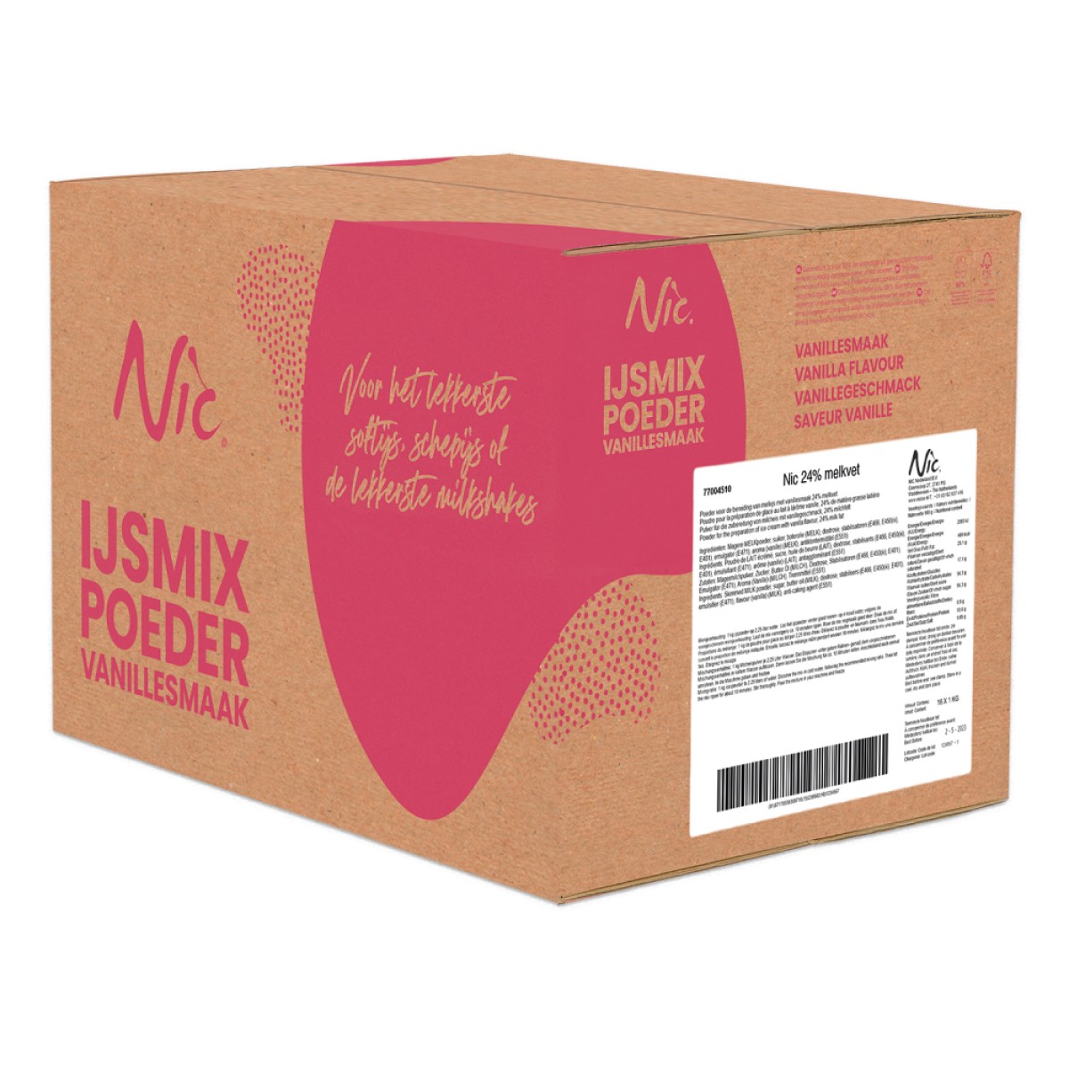 Nic Ijsmix Poeder 24% melkvet