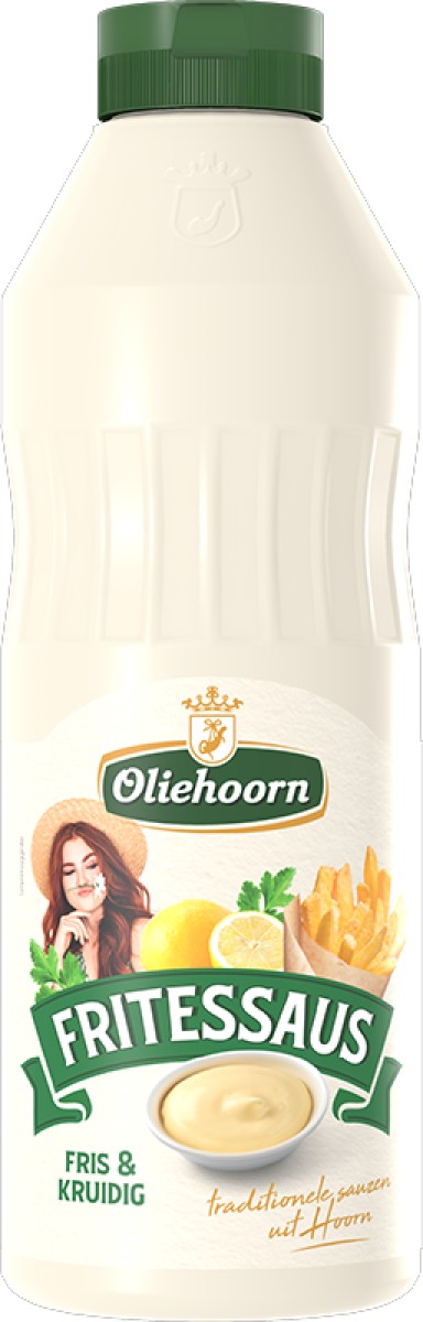 Oliehoorn Fritessaus 25% knijpfles 900ml